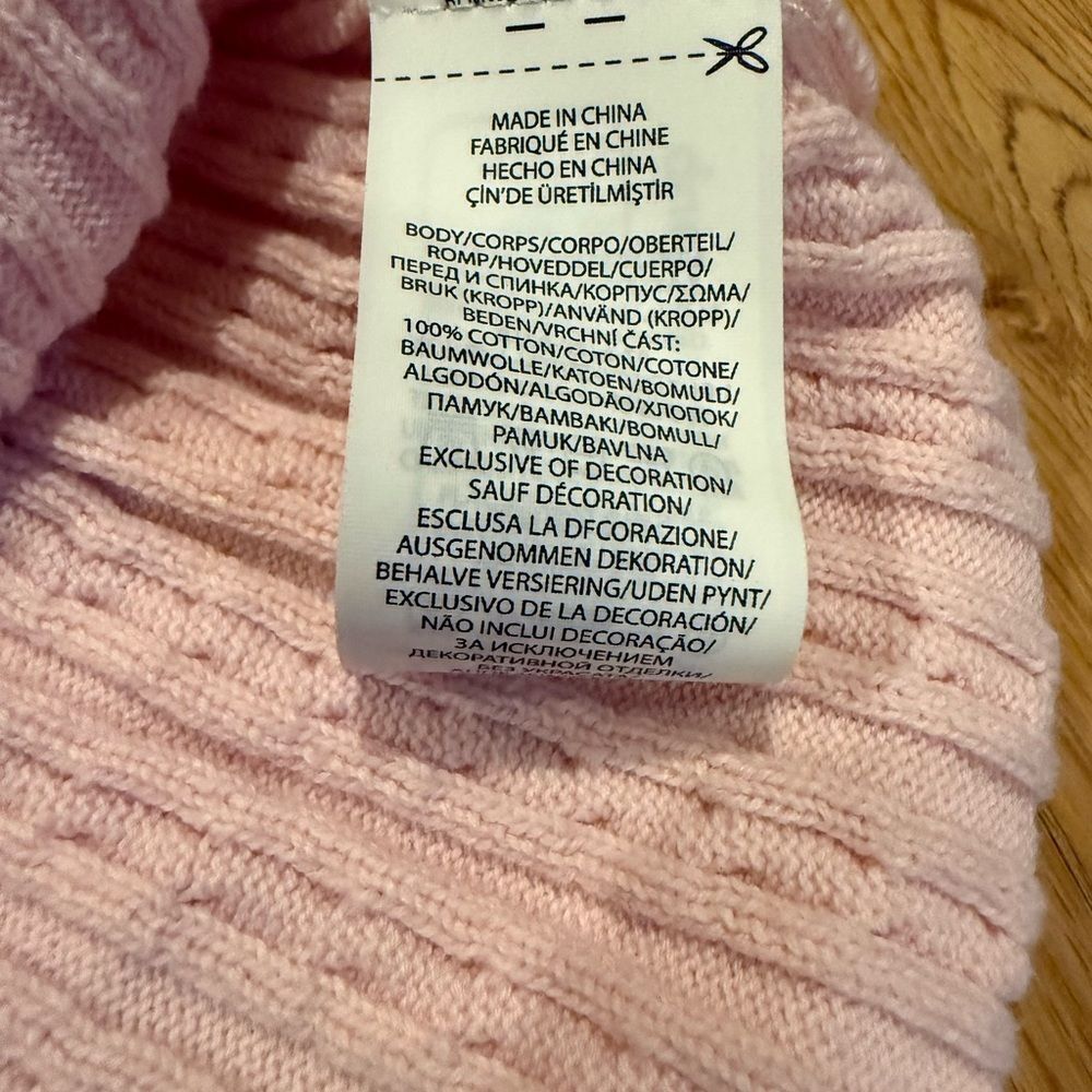 Ralph Lauren Pink Cable Knit Baby Girl Dress Size 9 months - Picture 7 of 7
